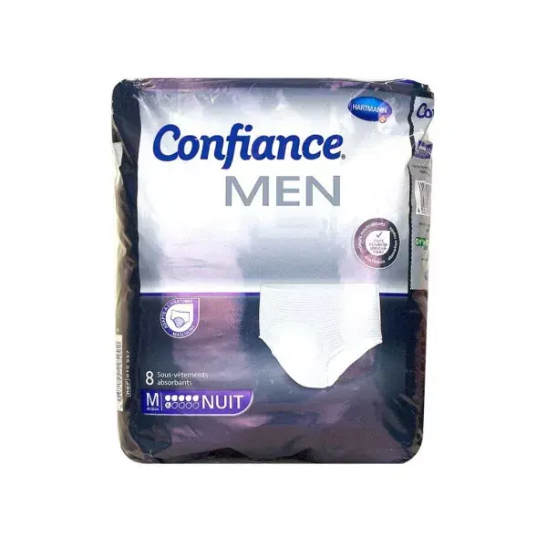 Hartmann Confiance Men Night Absorption Underwear 6 Drops Size M x 8