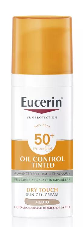 Eucerin Fotoprotetor Facial Oil Control Dry Touch SPF50+ Color 50 ml