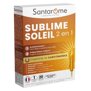 Santarome - sublime Soleil - Autoabbronzante e protezione solare - 20 fiale