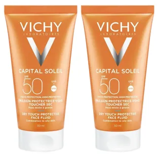 Vichy Capital Soleil Dry Touch Tinted Face Cream SPF50 2x50 ml