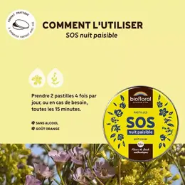 Biofloral Sos Secours Nuit Paisible Pastilles Bio 50 Gr