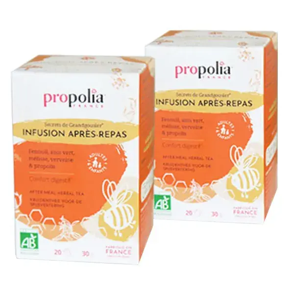 Propolia Infusion Après-repas Bio Lot de 2 x 20 sachets