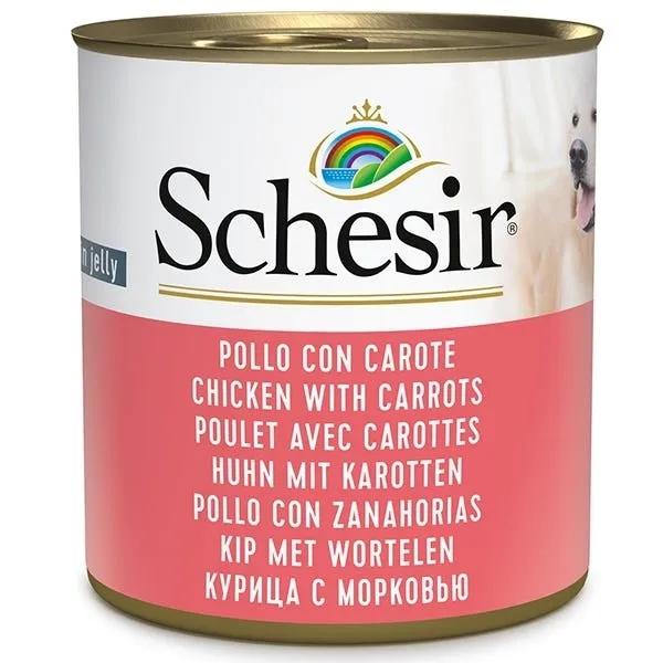 Schesir Pollo Con Carote Cibo Umido Cani Adulti Lattina 285G