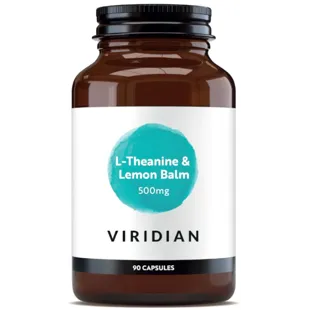 Viridian L-Theanine and Lemon Balm 500mg 90 Vegetable Capsules