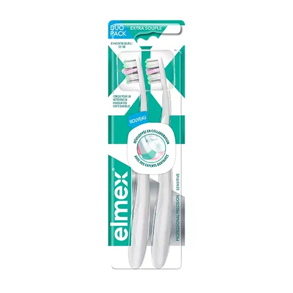 Elmex Brosse à Dents Professional Precision Sensitive Lot de 2