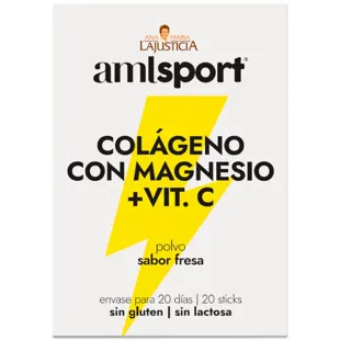Ana Maria Lajusticia Amlsport Colagénio com Magnésio + Vitamina C 20 Saquetas Morango