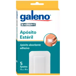 Galeno Expert Curativos Estéreis 15x10 cm 5 unidades