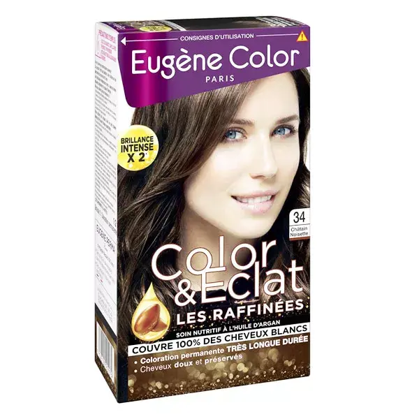 Eugène Color Les Raffinées Permanent Colouring Cream n°34 Chestnut Hazelnut