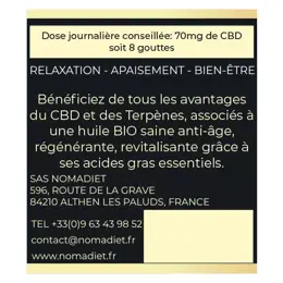 Nomadiet Huile de Chanvre CBD 40% Bio 10ml