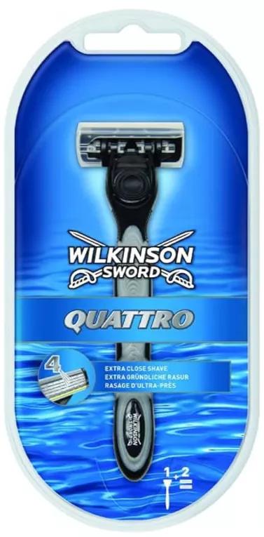 Wilkinson Sword Quattro Plus Maquinilla + 2 Recambios