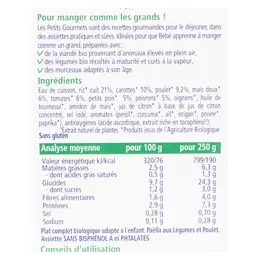 Hipp Bio Les Petits Gourmets Assiette Paëlla aux Légumes et Poulet +15m Bio 250g