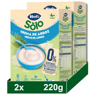 Hero Baby Cream of Rice Porridge +4m 2x220 gr