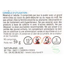 Naturland Complexe Relaxation Bio 90 comprimés