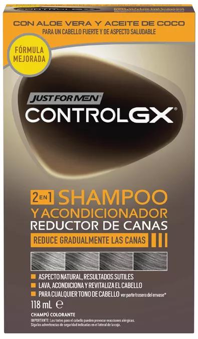 Just For Men Control gX Champô e Amaciador Redutor de cabelo branco 118 ml