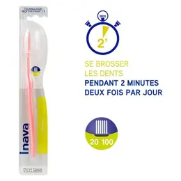 Inava Brosse à Dents 20 100 Souple Lot de 2