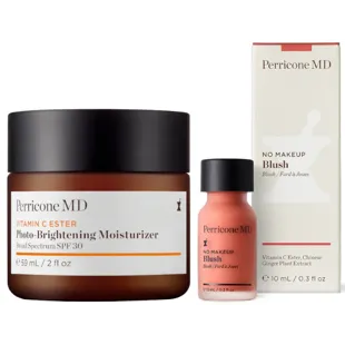 Perricone Vitamin C Ester Photo-Brightening Moisturizer SPF30 59 ml + No Makeup Blush 10 ml
