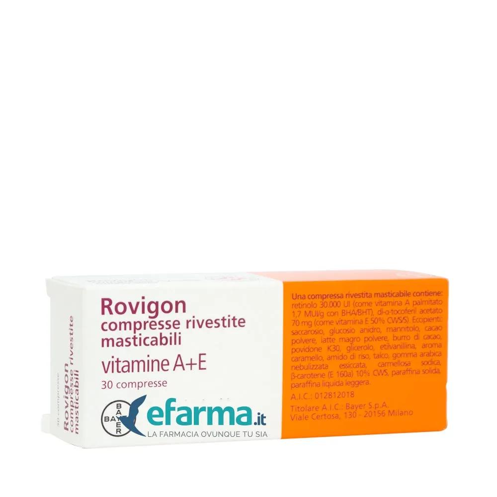 Rovigon Vitamine A+E 30 Compresse Rivestite Masticabili