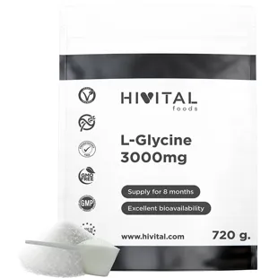 Hivital L-Glycine 3000 mg 720 gr Vegan Powder