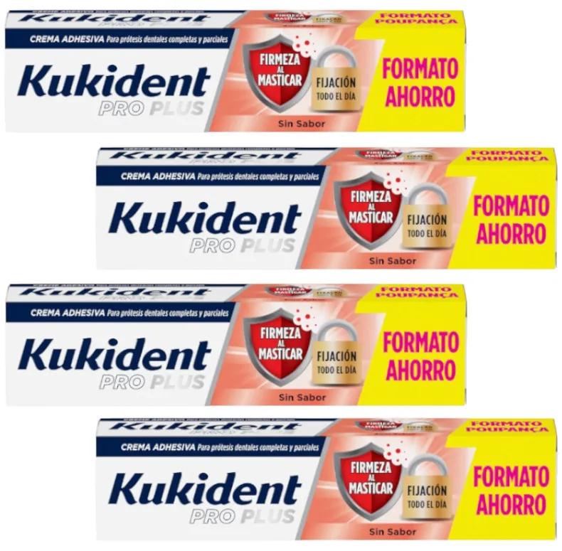 Kukident Pro Plus Fermeté lors de la mastication 4x60 gr PACK VALEUR