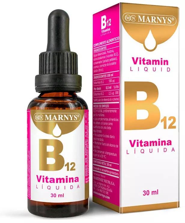 Marnys Vitamina B12 Líquida Garrafas com Pipeta 30ml