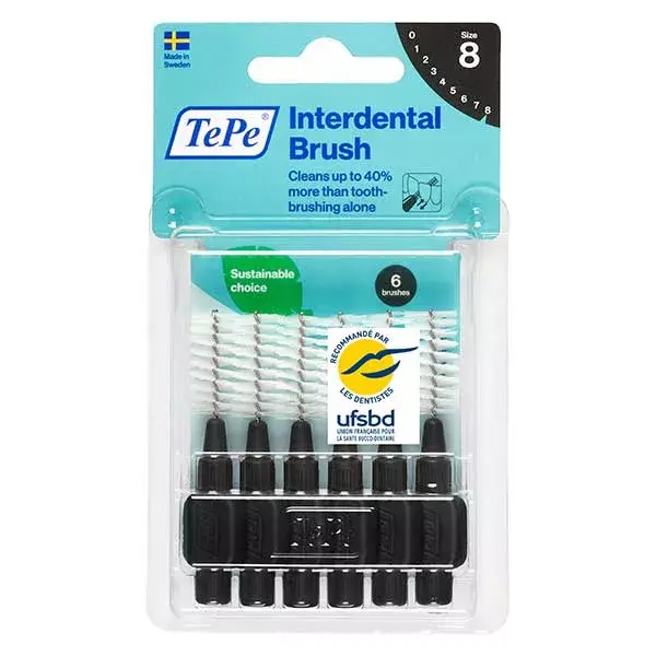 TePe Interdental Brush Black 1.5mm 6 units