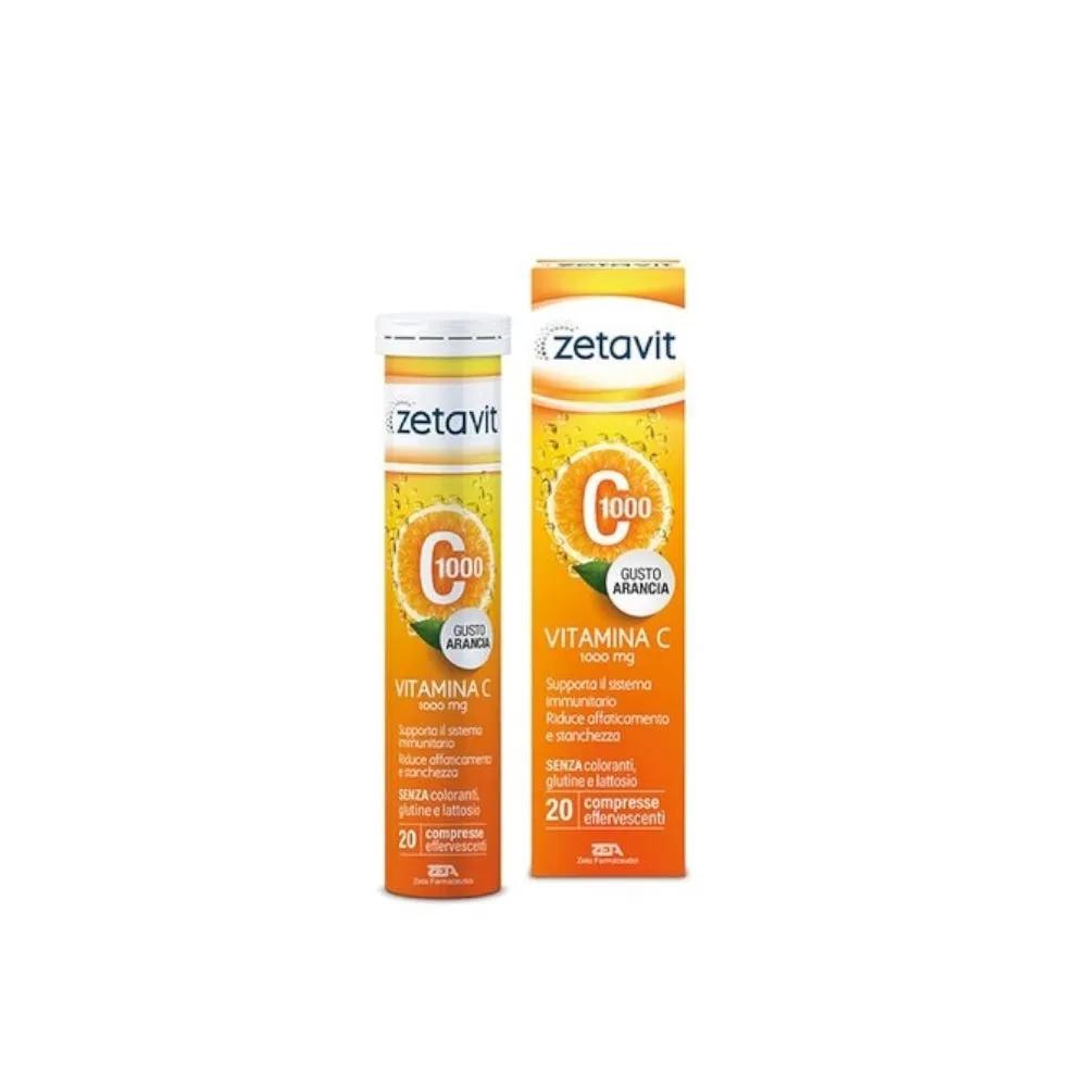 Zetavit C1000 Integratore Per Sistema Immunitario ed Affaticamento e Stanchezza 20 Compresse Effervescenti