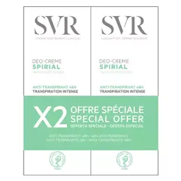 SVR Spirial Crème Anti-Transpirante Lot de 2 x 50ml