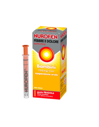 Nurofen Febbre e Dolore Bambini 100 mg/5 ml Ibuprofene Sospensione Orale Fragola 150 ml