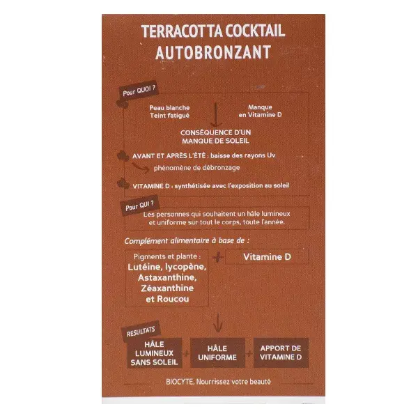 Biocyte Terracotta Cocktail Autobronzant 30 gélules