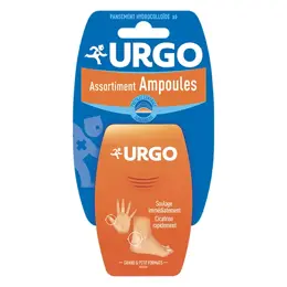 Urgo Pieds Mains Ampoules Assortiment Pansement Hydrocolloïdes 6 unités