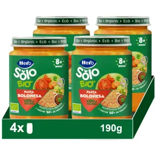 Hero Solo Jar Macaroni with Tomato ECO +8m 4x190 gr