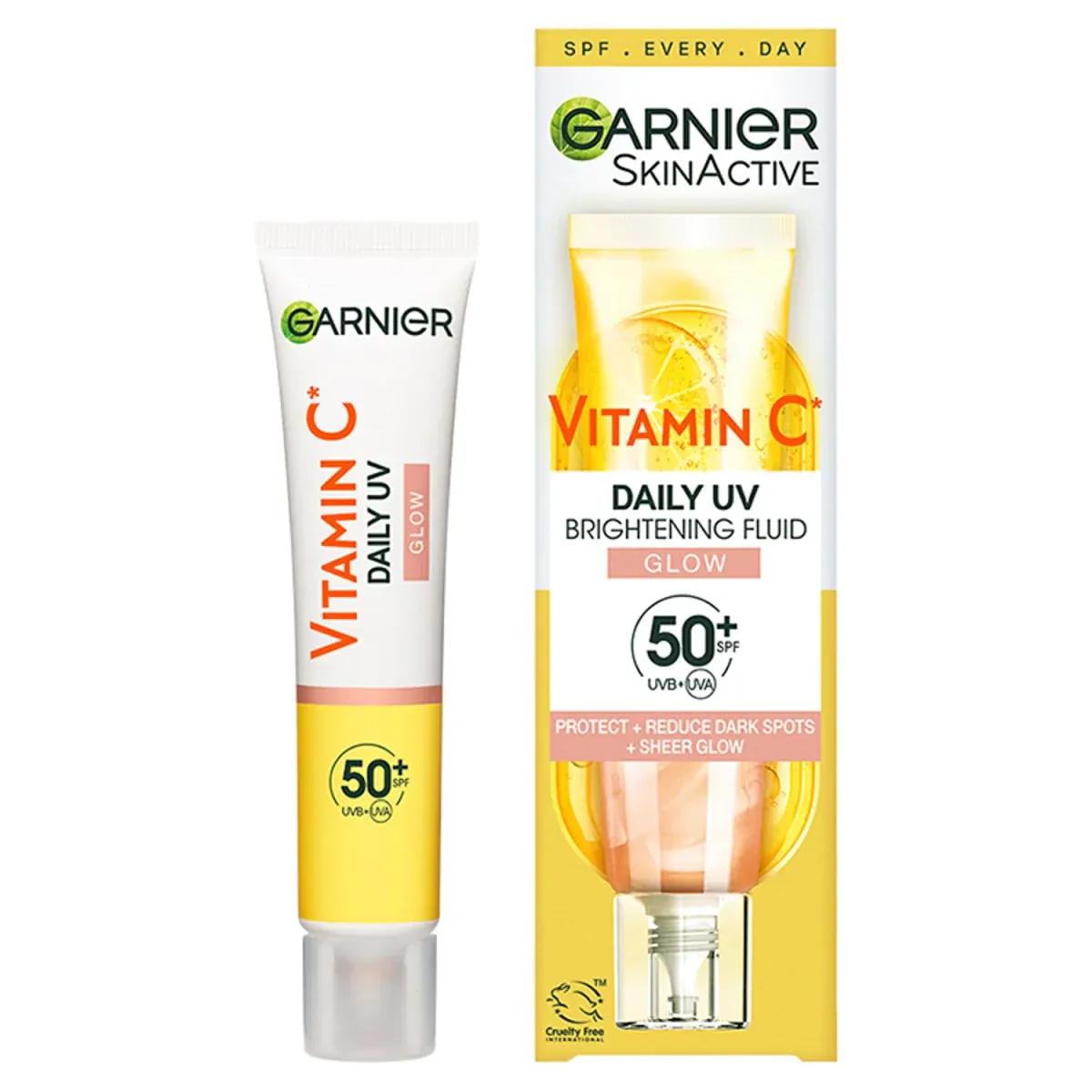 Garnier Skinactive Vitamina C Fluido Anti-UV Anti-Macchie Glow SPF 50+ 40ml