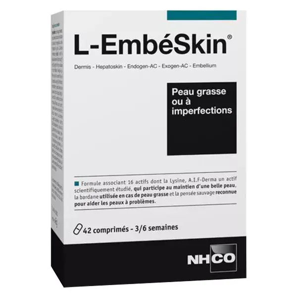 NHCO L-EmbéSkin peau grasse ou à imperfections 42 comprimés