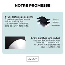 Smoon Culotte Menstruelle Microfibres Flux Moyen Noir TXS