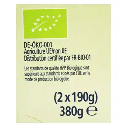 Hipp Bio Délices du Jardin Pot Carottes Riz Brocolis +6m 2 x 190g