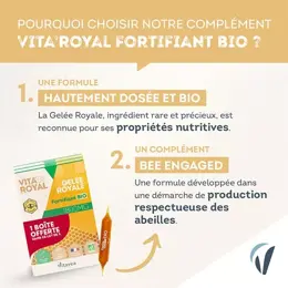 Vitavea Vita'Royal Gelée Royale Fortifiant Bio Lot de 3 x 10 ampoules