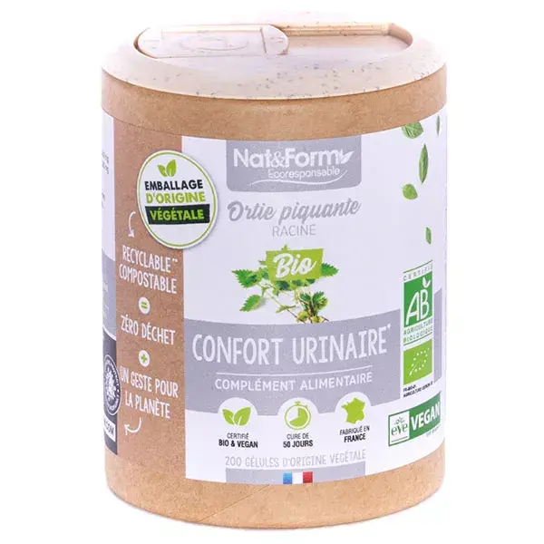 Nat & Form Ecoresponsable Raíz de Ortiga Picante Bio 200 comprimidos vegetales