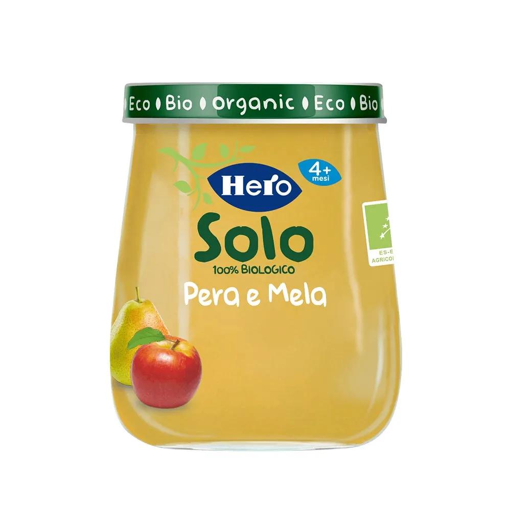 Hero Baby Solo Omogeneizzato Biologico Pera e Mela 120 g