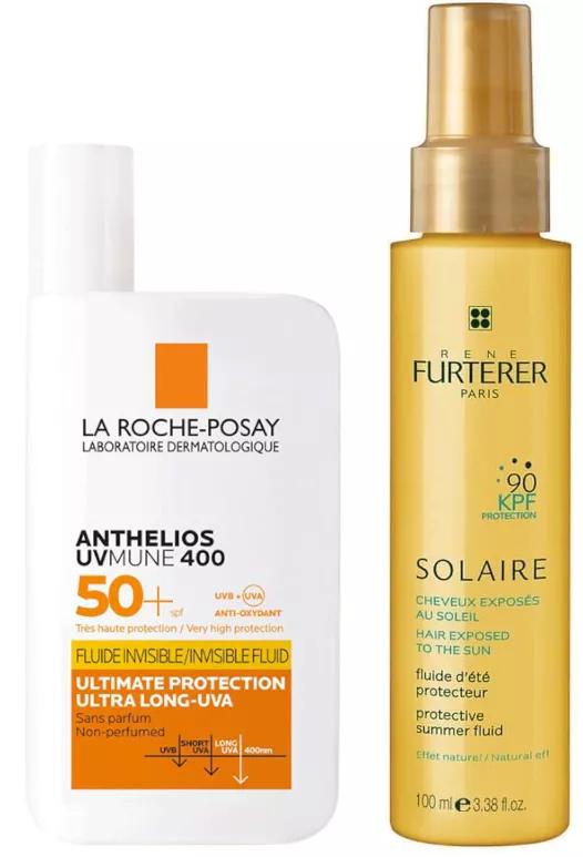 La Roche Posay Anthelios UV-MUNE 400 SPF50+ 50 ml + Rene Furterer Beschermende Zonnevloeistof KPF 50+ 100 ml