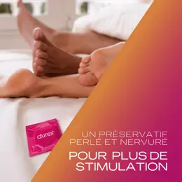 Durex Préservatifs Pleasure Me - 12 Préservatifs Perlés et Nervurés