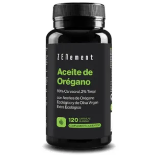 Óleo de Orégano Orgânico ZENement + Azeite Virgem Extra Orgânico Espanhol 120 Pérolas