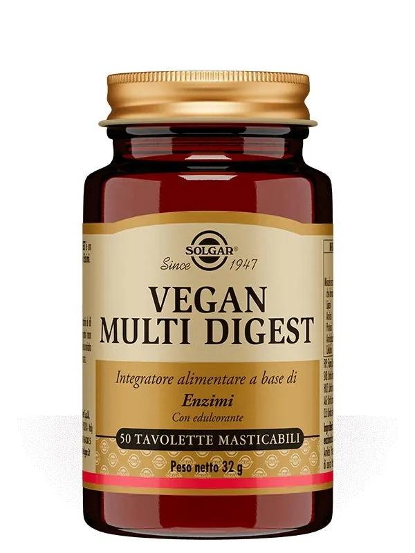 Solgar Vegan Multi Digest Integratore Enzimi Digestivi 50 Tavolette