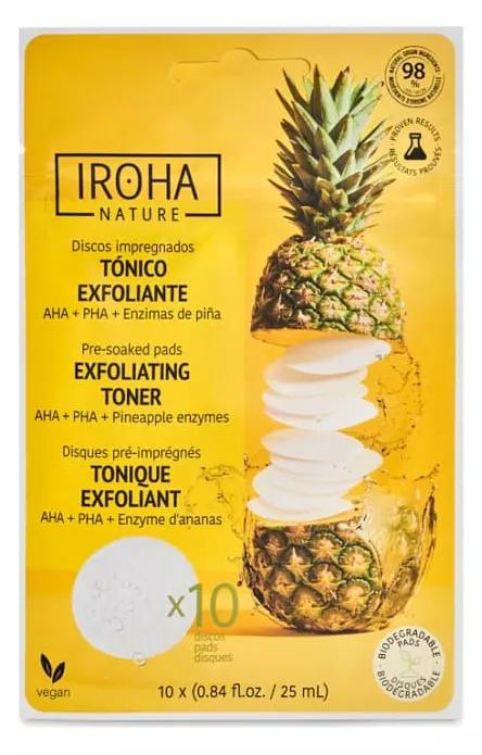 Iroha Nature exfoliërende en verlichtende schijven 10 stuks