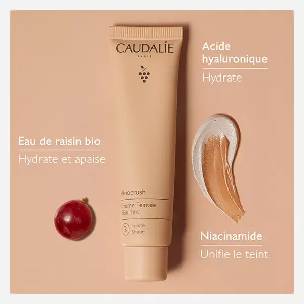 Caudalie Vinocrush Crème Teintée - Teinte 3 - 30mL