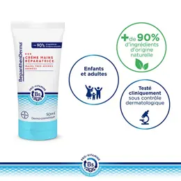 BepanthenDerma Crème Mains Réparatrice Mains Très Sèches et Abimées 50ml