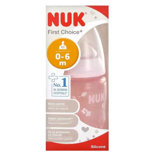 NUK Pink Baby Bottle T1 Size M 150ml