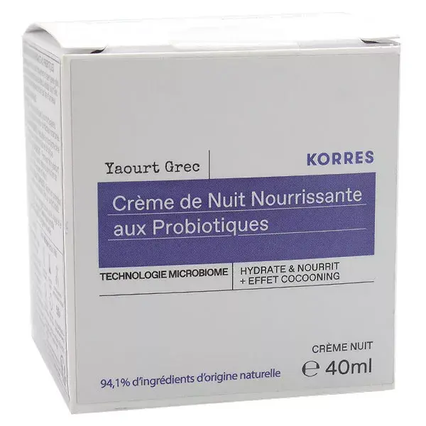 Korres Yahourt Grec Crème Nuit Nourrissante aux Probiotiques 40ml