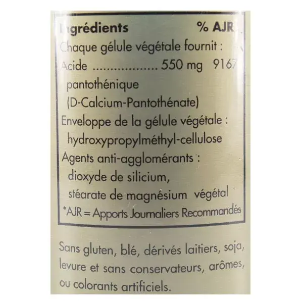 Solgar Vitamin B5 - Pantothenic Acid - 550mg 50 vegetarian capsules