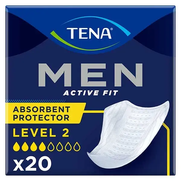 TENA Men Active Fit Protection Absorbante Niveau 1 Taille 46-56 Lot de 6 x 20 unités