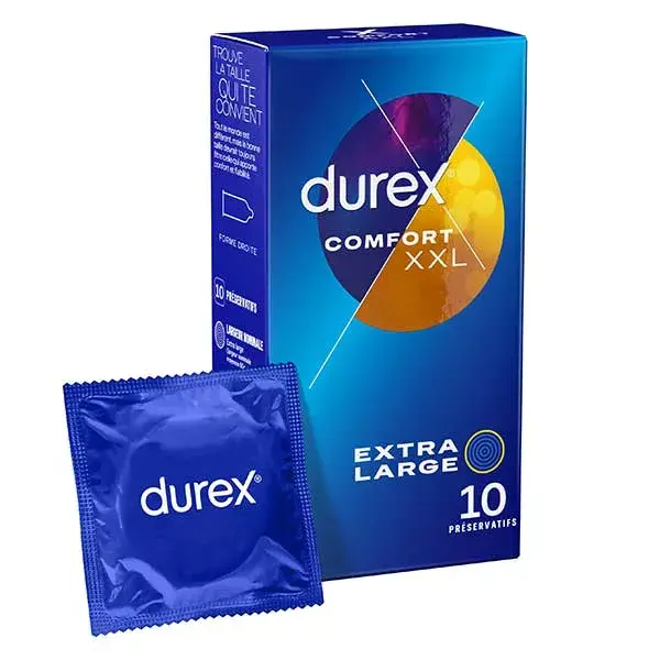 Durex Préservatifs Comfort XXL - 10 préservatifs Extra larges
